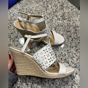 Michael Kors White Wedges! Size 9 Regular.